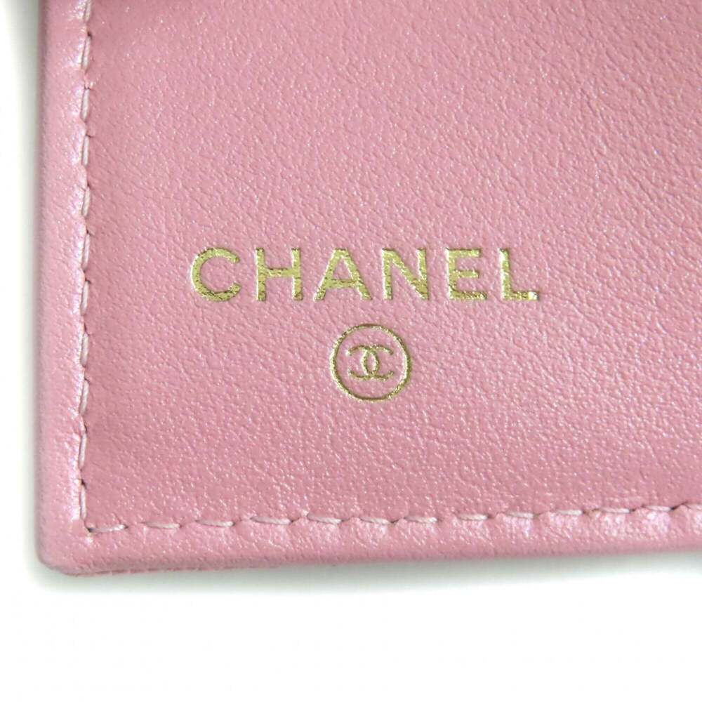 CHANEL Pink Caviar Leather Logo Wallet - Picture 9 of 12